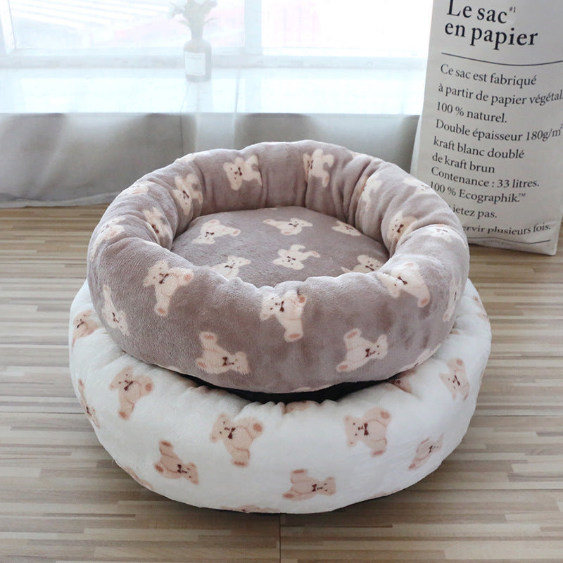 Fluffy Round Pet Mat